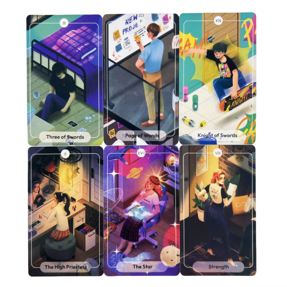 Jeu de cartes de tarot pour oracle anglais Visions, 78 cartes, A78 Deck, Evessor Ination Edition Borad, nouveau