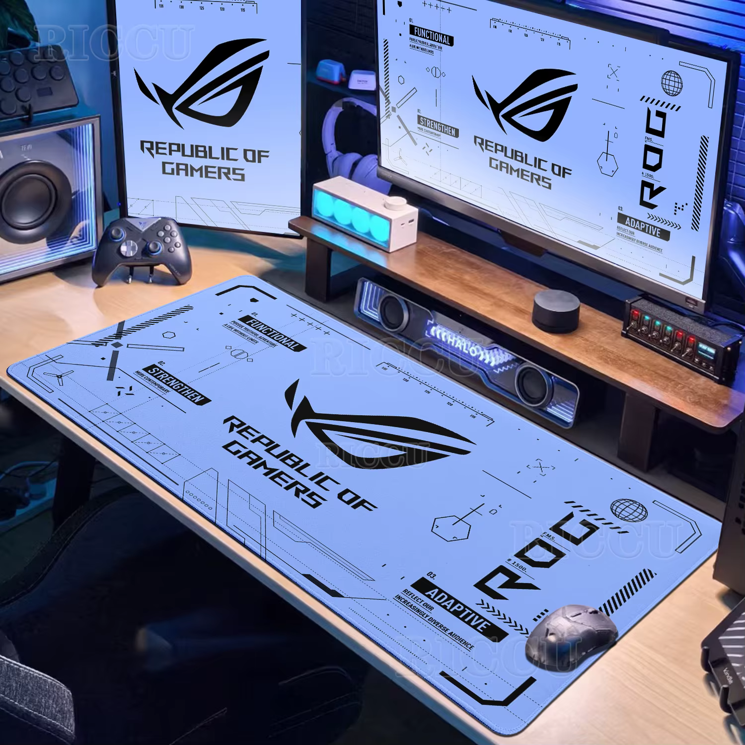 Grand tapis de souris ASUS de jeu sur PC