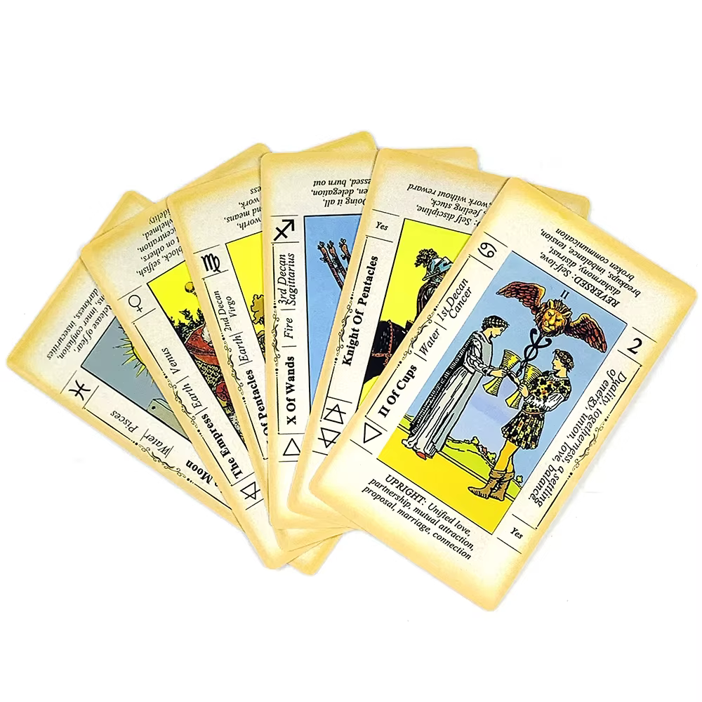 Grandes cartes de tarot 12*7CM, jeu de 78 cartes avec manuel d'instructions en papier pour débutants et professionnels, idéal pour la divination, la méditation et les cadeaux