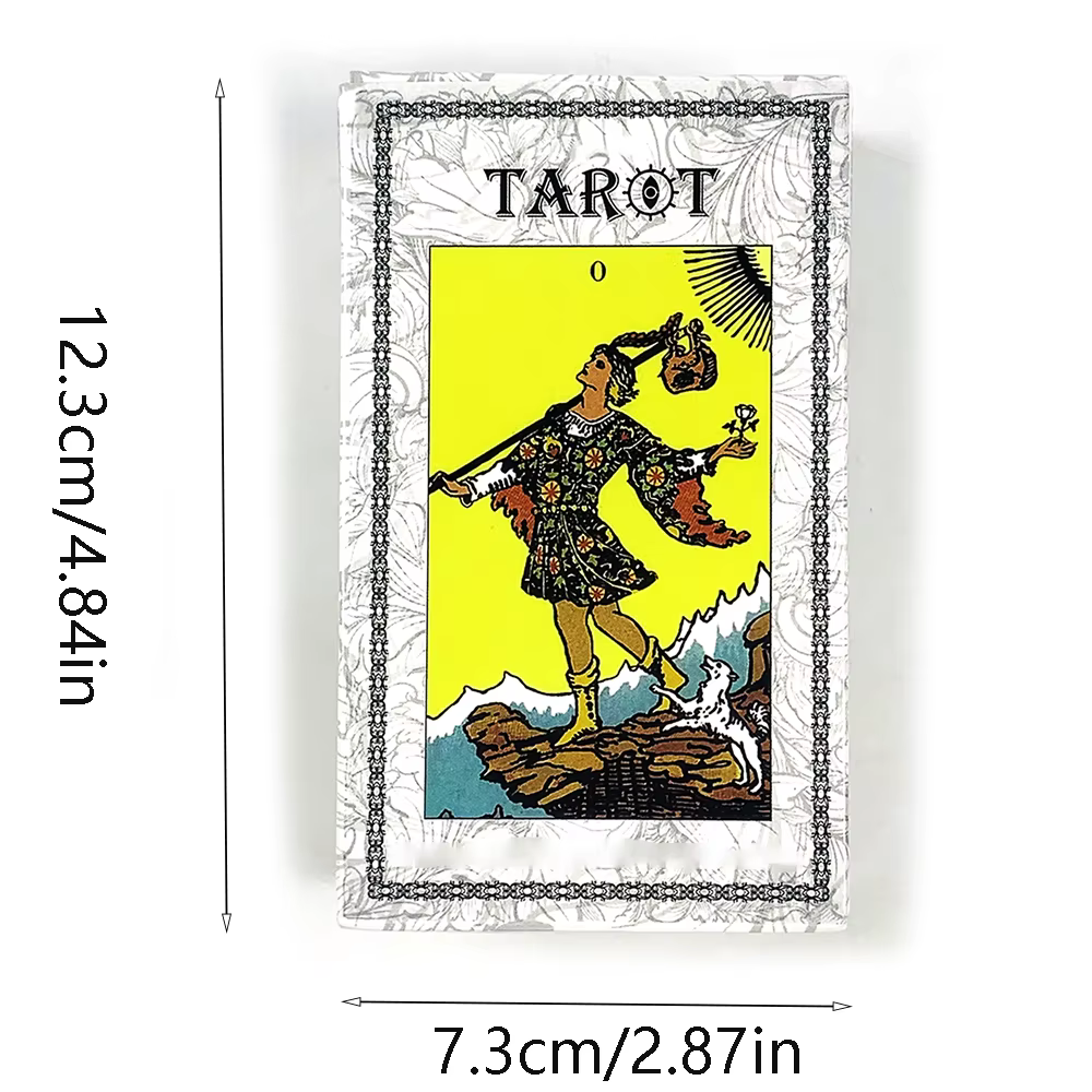 Grandes cartes de tarot 12*7CM, jeu de 78 cartes avec manuel d'instructions en papier pour débutants et professionnels, idéal pour la divination, la méditation et les cadeaux
