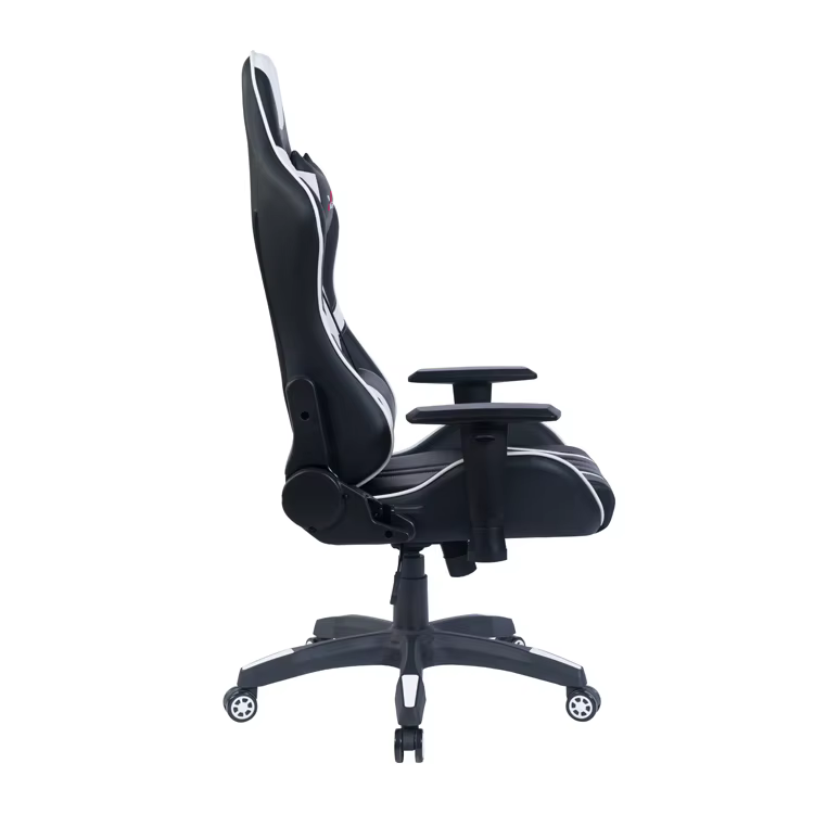 Fauteuil pivotant ergonomique en tissu noir Anji personnalisé pour bureau et gaming