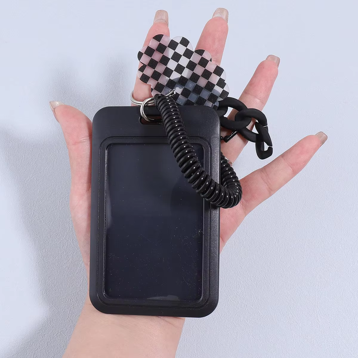 Porte-cartes Kpop de style noir