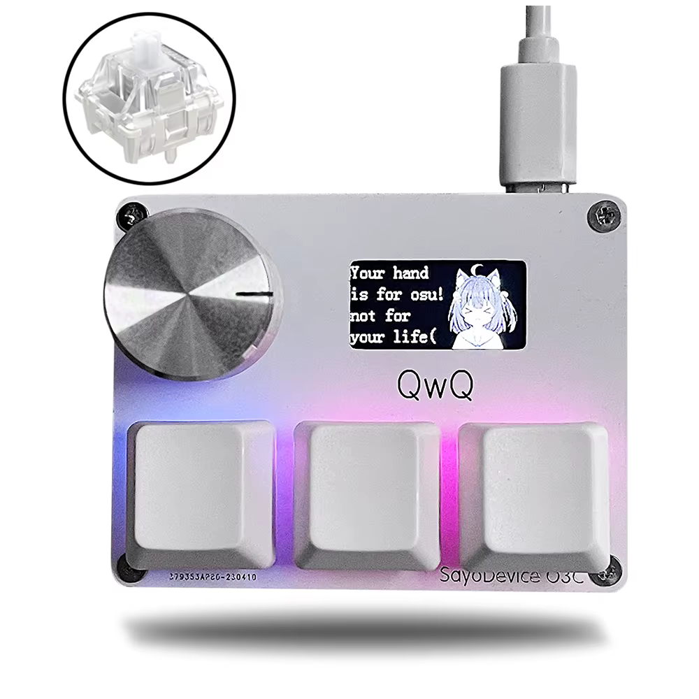 Gateron KS-20 commutateurs blancs SayoDevice OSU O3C