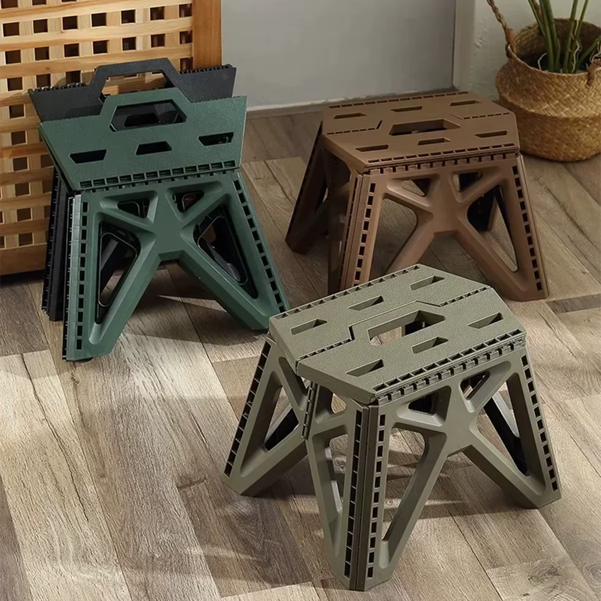 Tabouret pliant portable, haute charge, repose-pieds durable, chaise pliable, petit tabouret pour usage extérieur, camping, pêche, barbecue