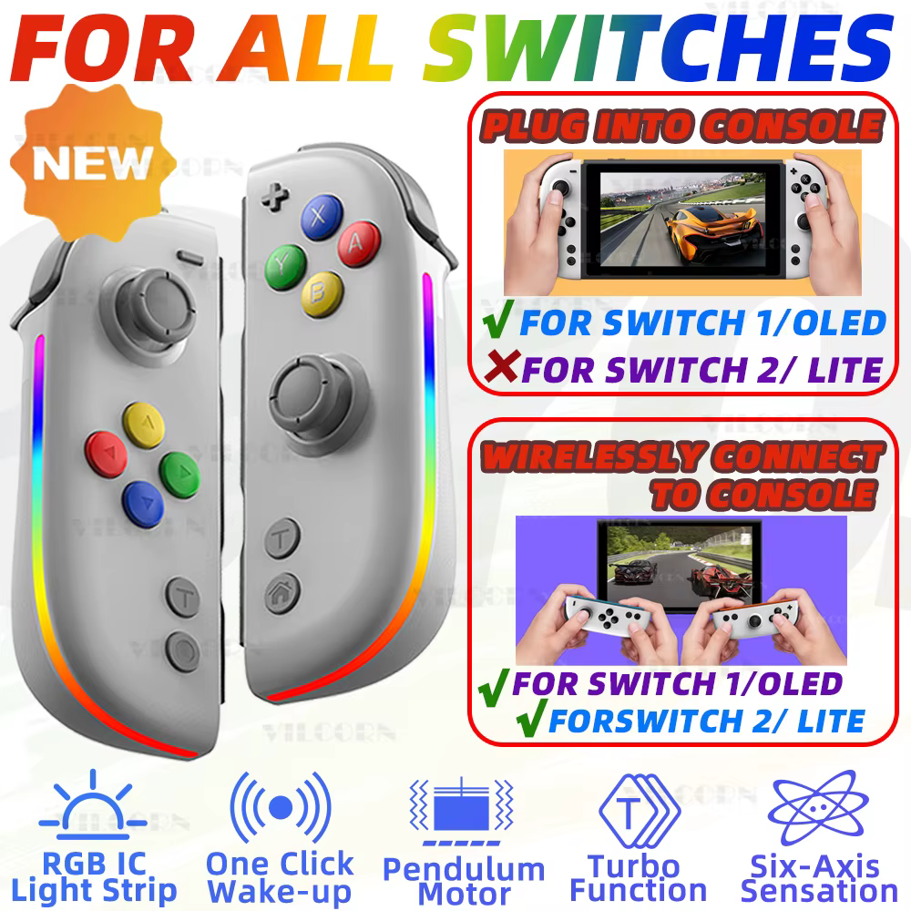 Contrôleur de jeu 2025 pour manette de jeu Switch/Lite/Oled