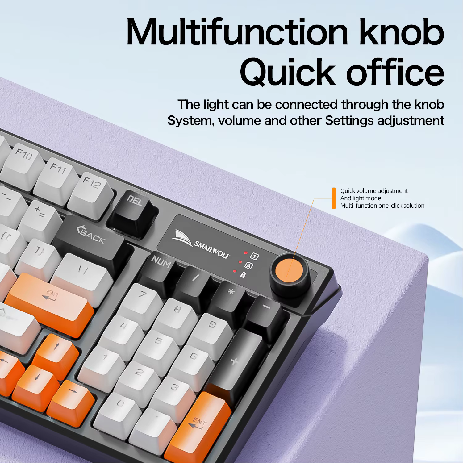 SMAILWOLF SK15 clavier mécanique filaire de jeu pour ordinateur portable retournement complet personnalisé en espagnol