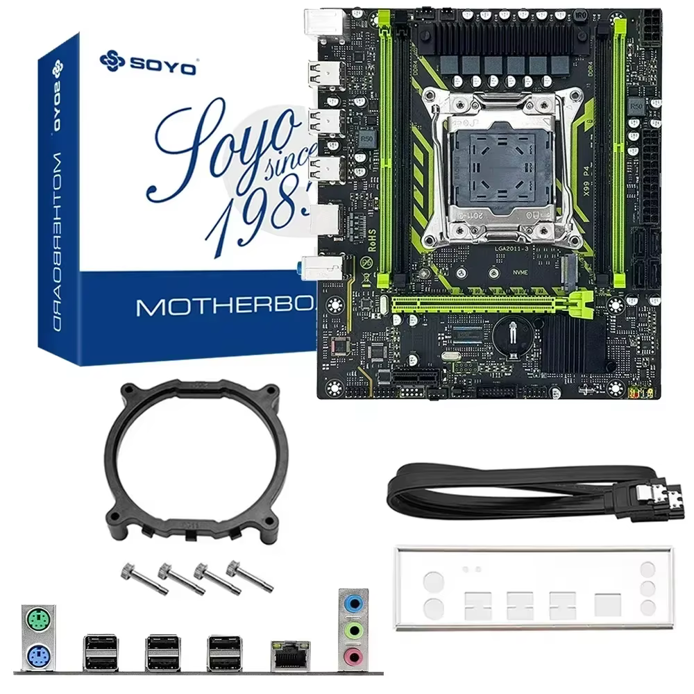 Ensemble de carte mère SOYO X99 avec processeur LGA2011-3 Xeon E5 2630 V4