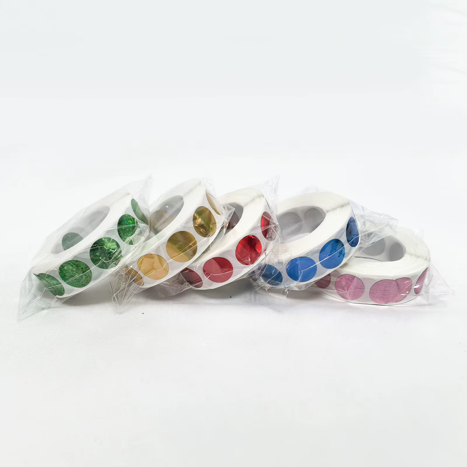 Autocollants à gratter 16*16mm ronds, holographiques, couleur laser, métalliques, pour jeux, cartes à gratter
