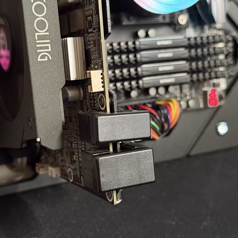 Carte graphique 180 ° Connecteur adaptateur d'alimentation coudé GPU PSU