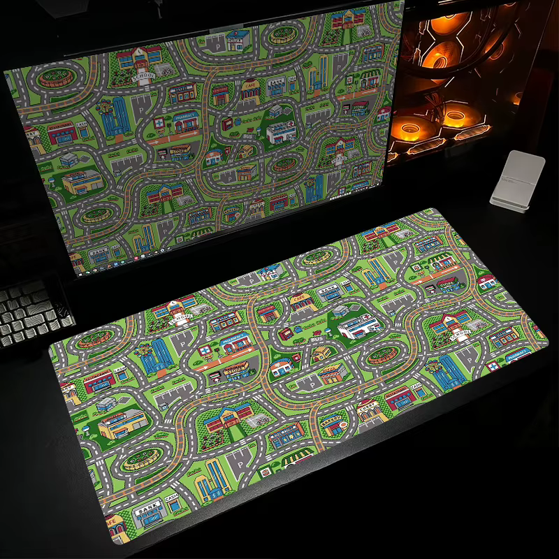 Tapis de jeu interactif Cityscape avec carte de circulation