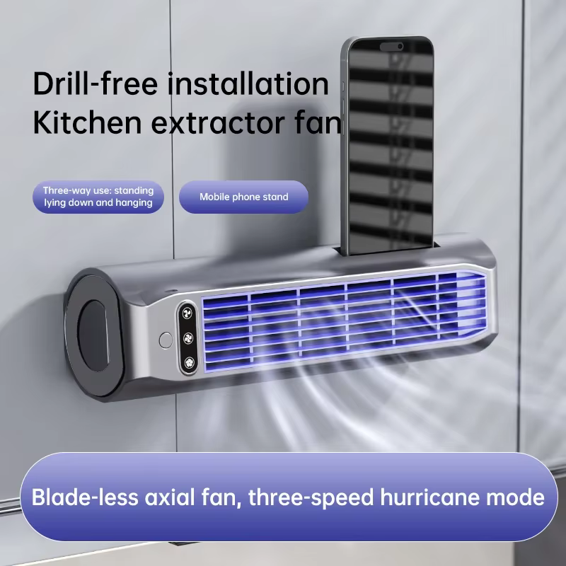 Ventilateur de bureau portable Lenovo, rechargeable par USB, silencieux, à fixation murale, pour cuisine, bureau, chambre, avec support pour téléphone, climatiseur