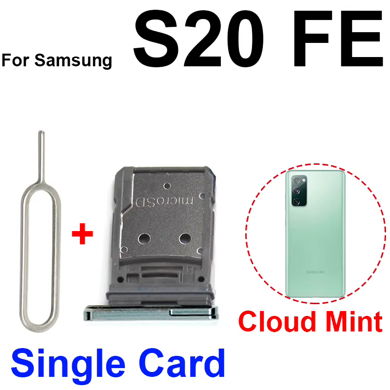 Plateau de lecteur de carte SIM simple + double, 1 pièce, pour Samsung Galaxy S20 FE SM-G781B G781U G781N G7810, support de carte SIM SD pour téléphone portable