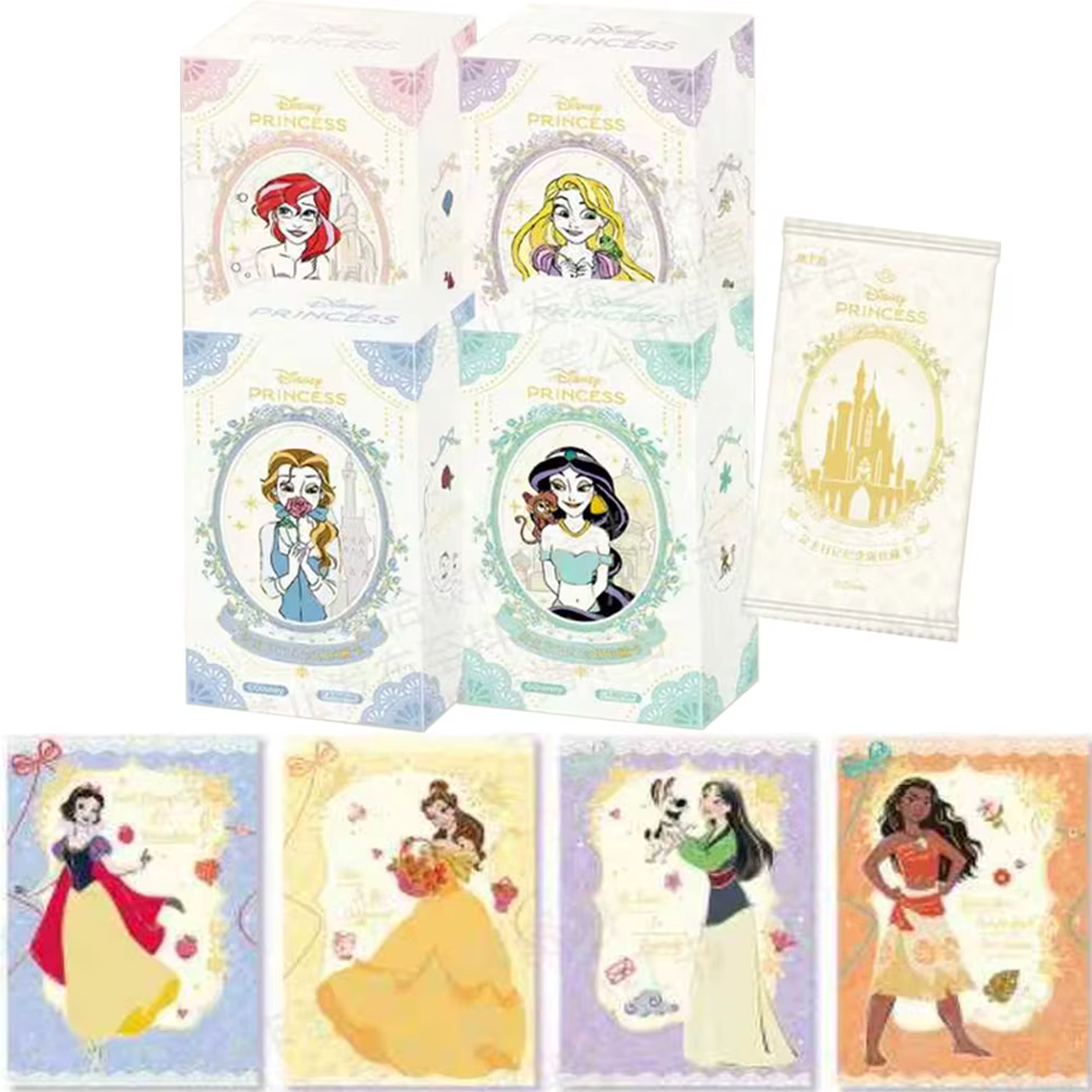 Cartes Disney authentiques Princess Diaries, édition commémorative, Blanche-Neige, cartes de collection Anime brillantes et éblouissantes, jouets cadeaux