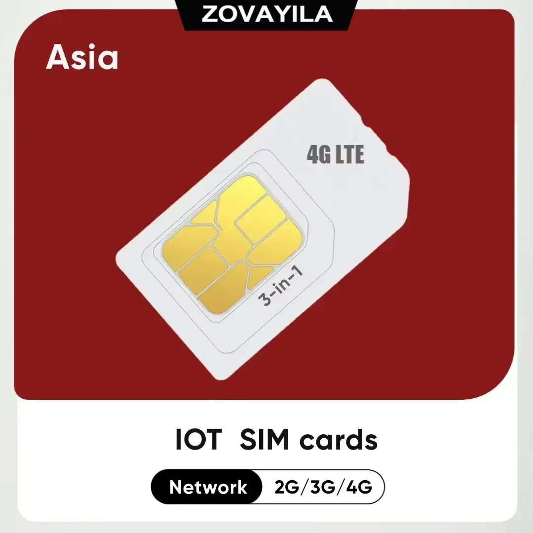 M2M Data-4G LTE carte SIM asie dispositif IoT cellulaire universel, collier de montre itinérant, passerelle GPS, Service 360 jours, 1 Go