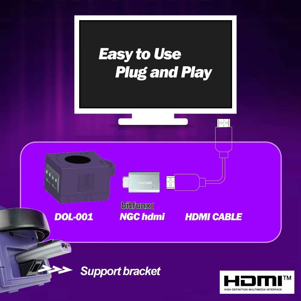 Bitfunx GC Vidéo HDMI ™ Adaptateur numérique AV vers
