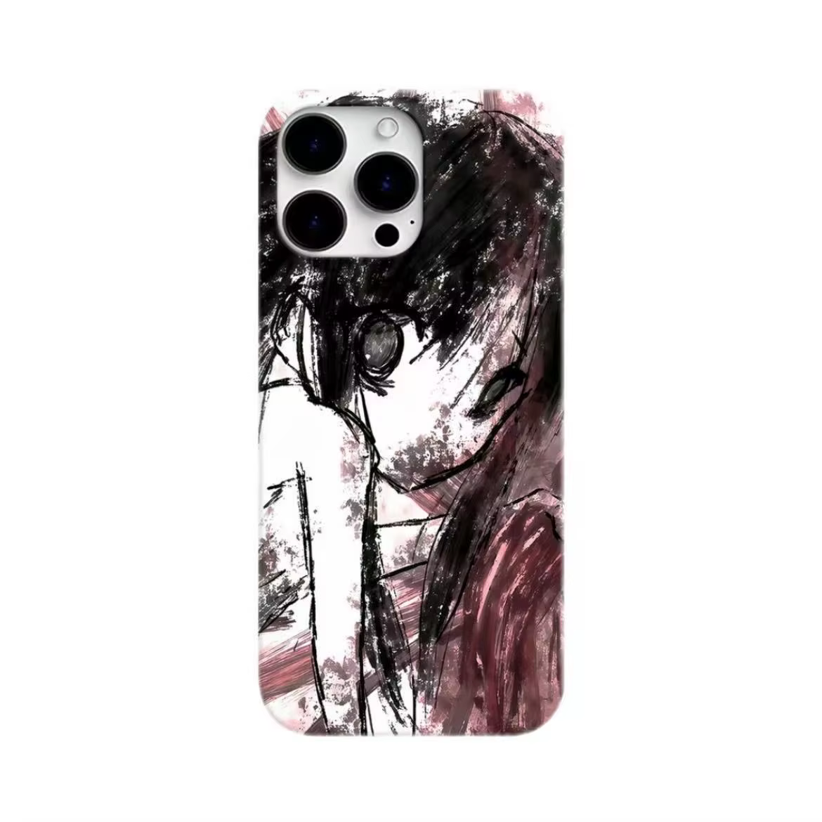 Coque de téléphone pour iPhone Air 17 Pro Max 16 15 Plus 14 13 11 avec protection de l'appareil photo, en silicone, motif fille anime, pour iPhone 12