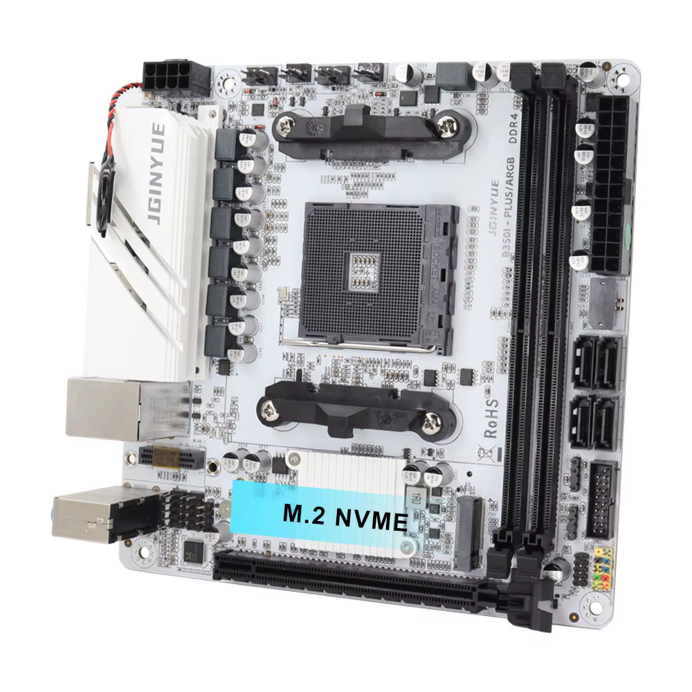 JGINYUE B350 puce MINI-ITX AM4 DDR4 carte mère de jeu de bureau AMD