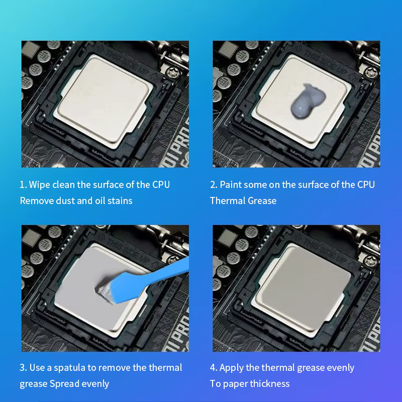 Teucer PT-25M 25g pâte composée PC processeur d'ordinateur graisse thermique dissipant la chaleur pour CPU GPU refroidissement en conserve avec grattoir