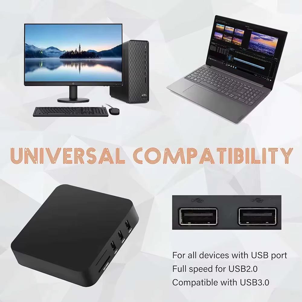 Lecteur de carte mémoire tout-en-un 480Mbps USB