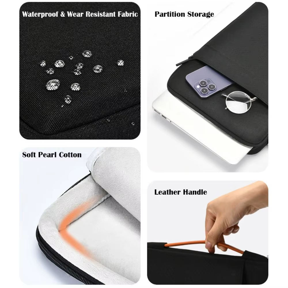 Housse pour ordinateur portable 11 13 15 pouces, étui décontracté résistant à l'eau pour tablette, antichoc, grande capacité pour HP/Dell/Lenovo