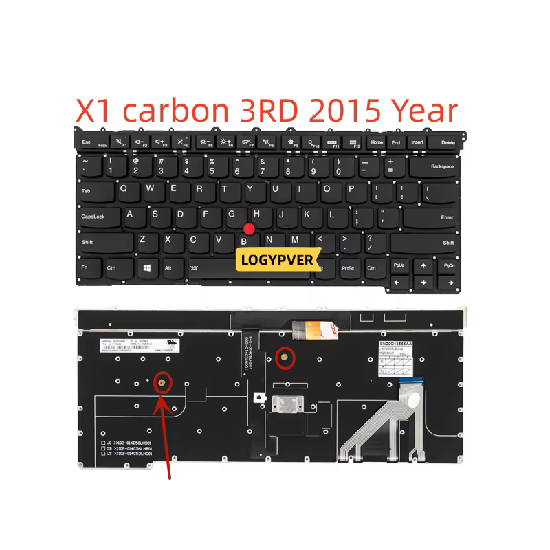 Clavier d'ordinateur portable pour Lenovo Thinkpad X1 Carbon X1C 3RD 2ND 3TH 4TH 5TH 6TH 7TH 8TH 2013 2014 2015 2016 2017 2018 2019 2020 ans