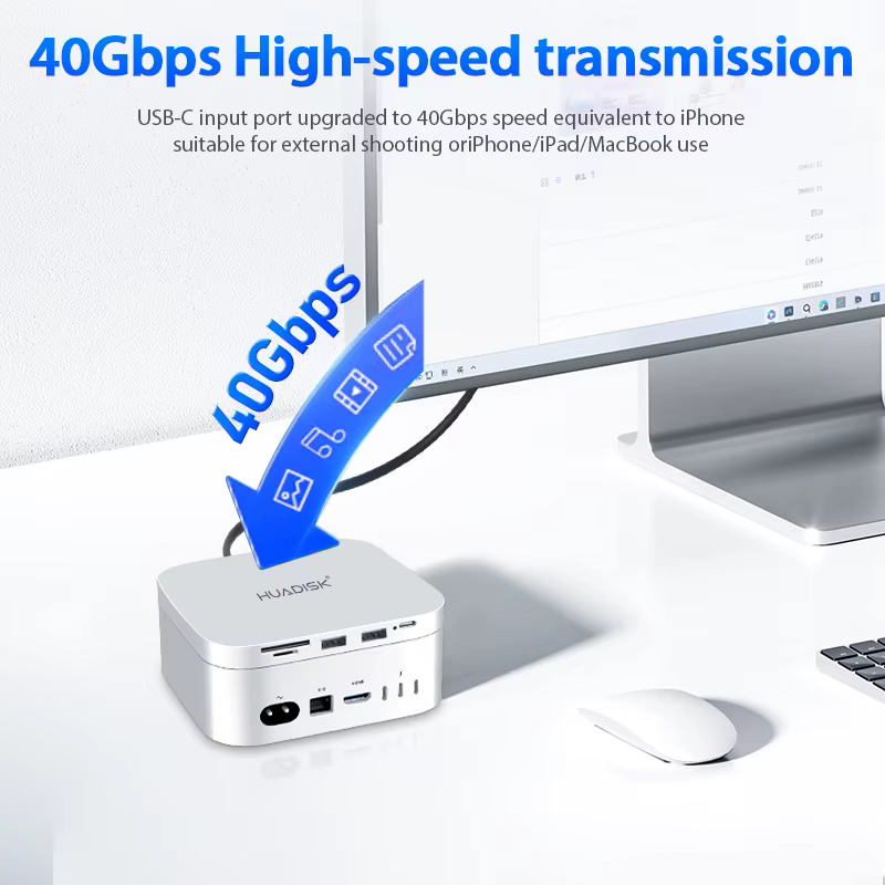 HUADISK M4 pour Mac Mini station d'accueil dédiée extension de stockage de disque dur