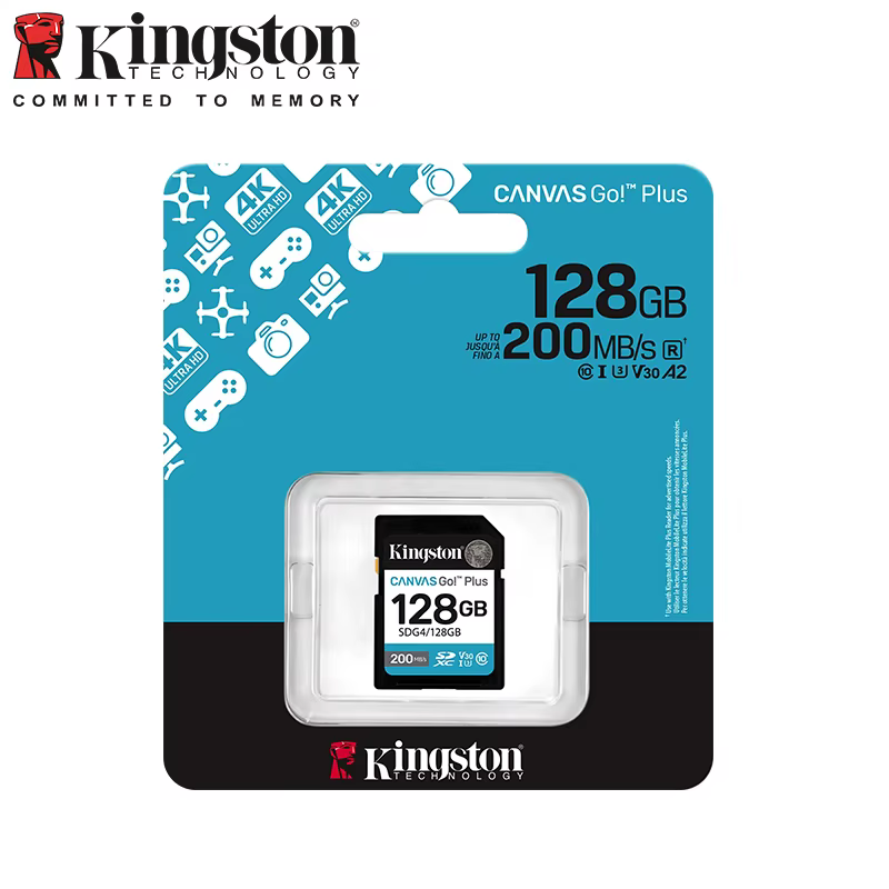 Kingston carte SD V10 V30 V60 V90 classe 10 U1 U3 UHS-I UHS-II 64GB 128GB 256GB 512GB 1TB SDHC SDXC