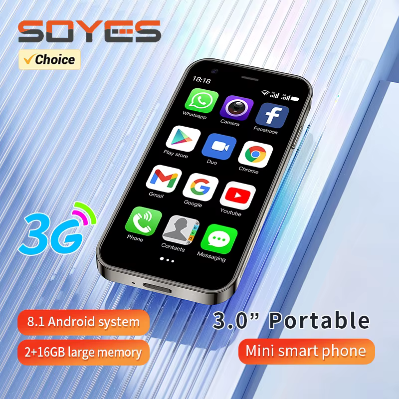 SOYES XS15 Mini Smartphone 3.0 "Android8.1 Quad-core 2GB RAM 16GB ROM double SIM veille réseau 3G petit téléphone