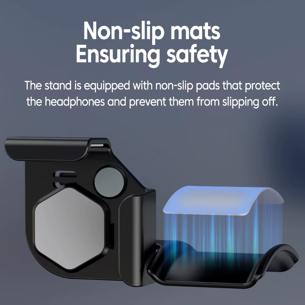 Support mural universel réglable pour casque et écouteurs