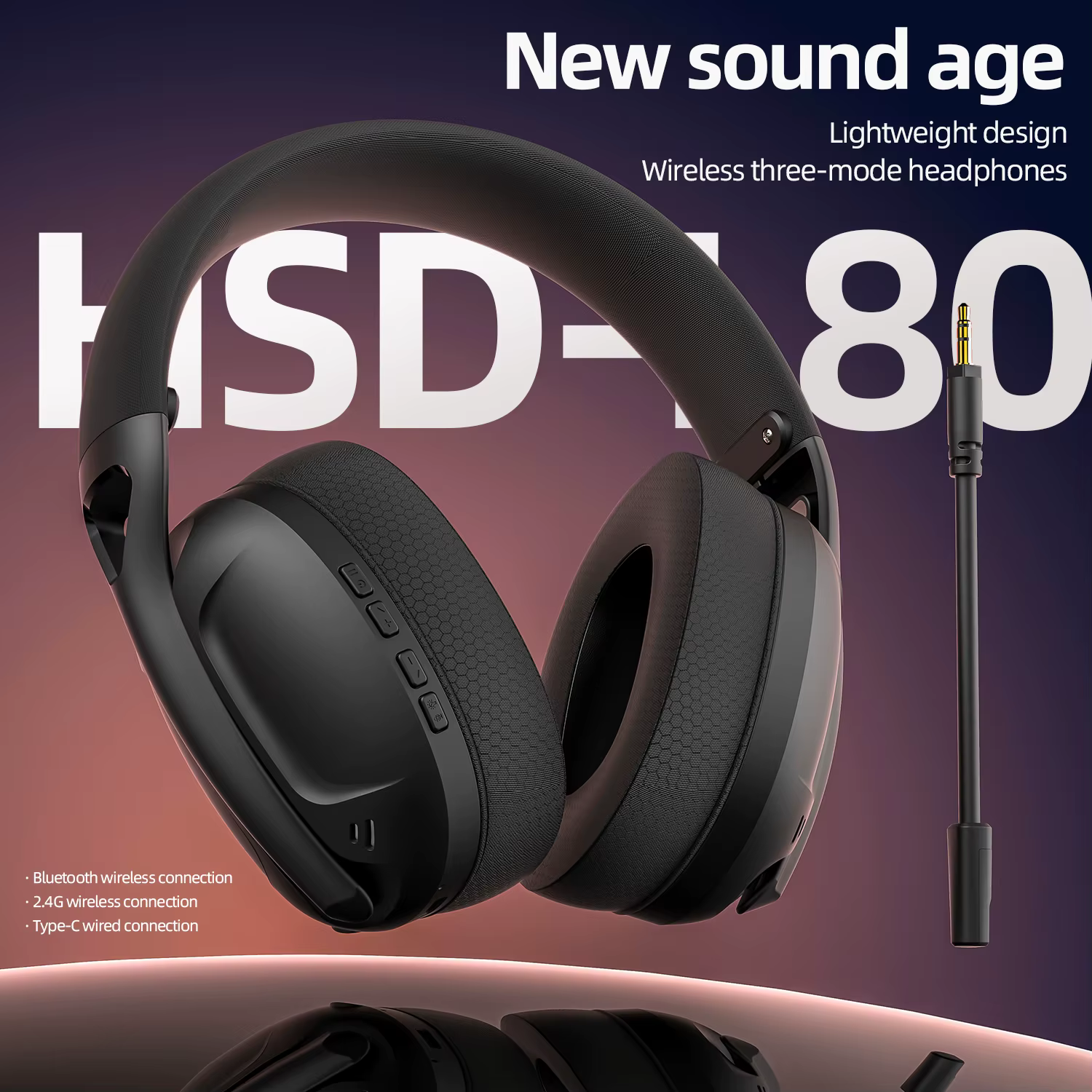 SMAILWOLF L80 Bluetooth sans fil filaire trois modes casque de jeu ordinateur portable maison
