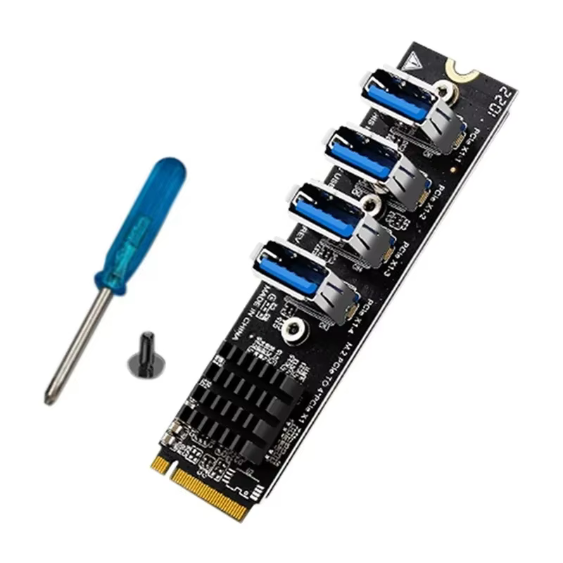 Carte Riser M2 pour transfert de données à grande vitesse de M.2 NVME vers
