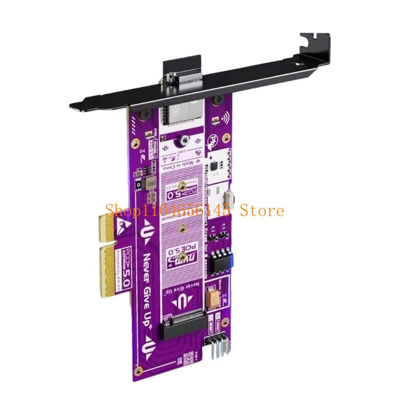 Carte d'extension PCIe5.0 M.2 NVMe à vitesse rapide prenant en charge le contrôle de l'alimentation du PC à distance et une large compatibilité pour plusieurs interfaces