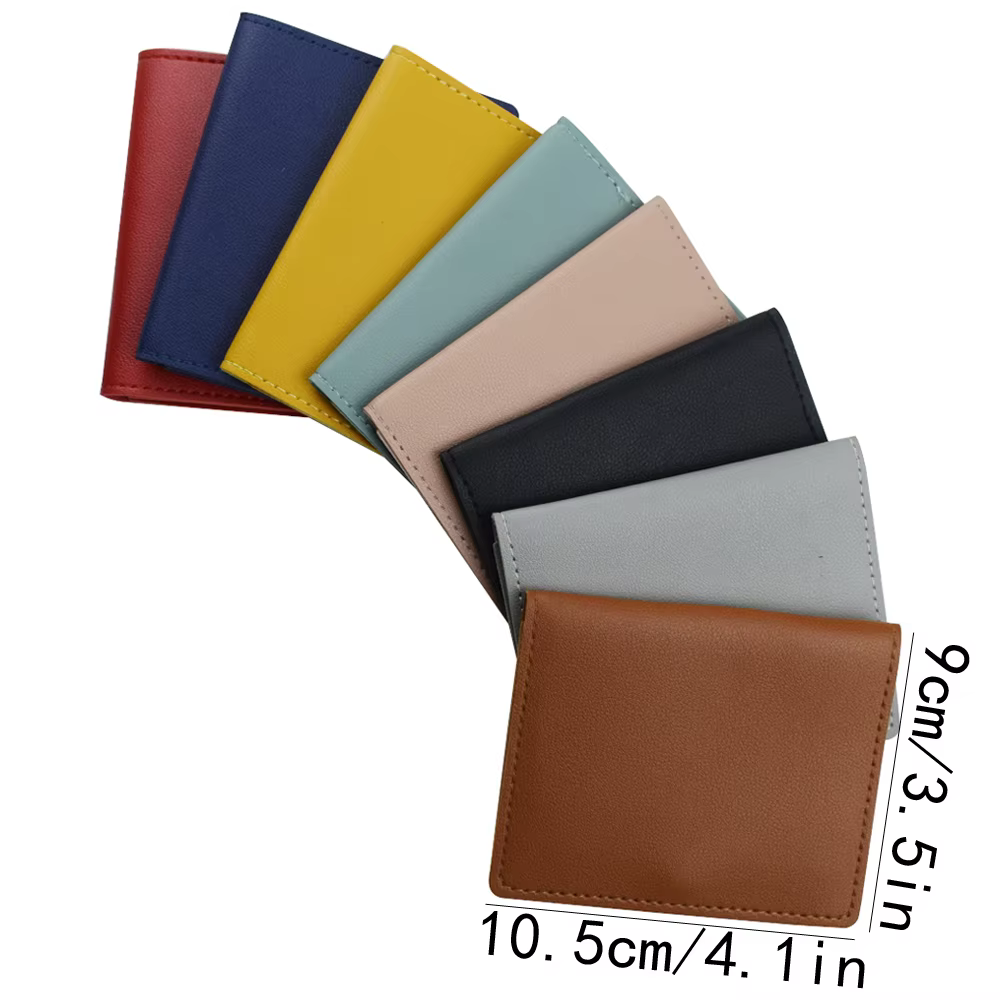 Porte-cartes multi-fentes portable, portefeuille en cuir PU, sac d'argent, porte-monnaie avec fermeture à pression, sac de rangement