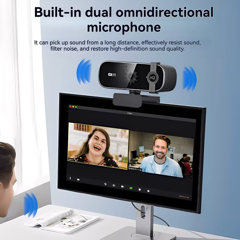 Webcam 4K pour PC, mise au point automatique avec télécommande