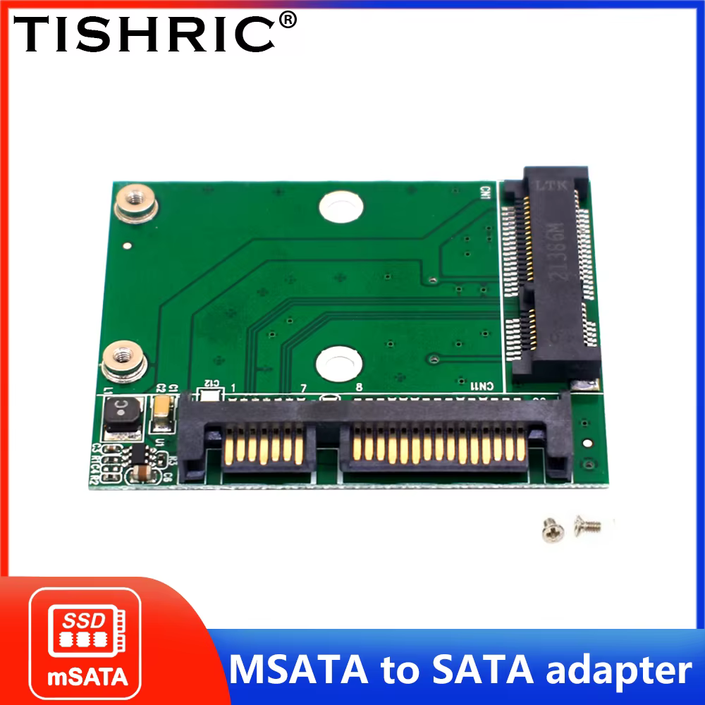 TISHRIC M.2 MSATA SSD vers 2.5 SATA adaptateur M2 Mini PCI SSD convertisseur carte Riser Module