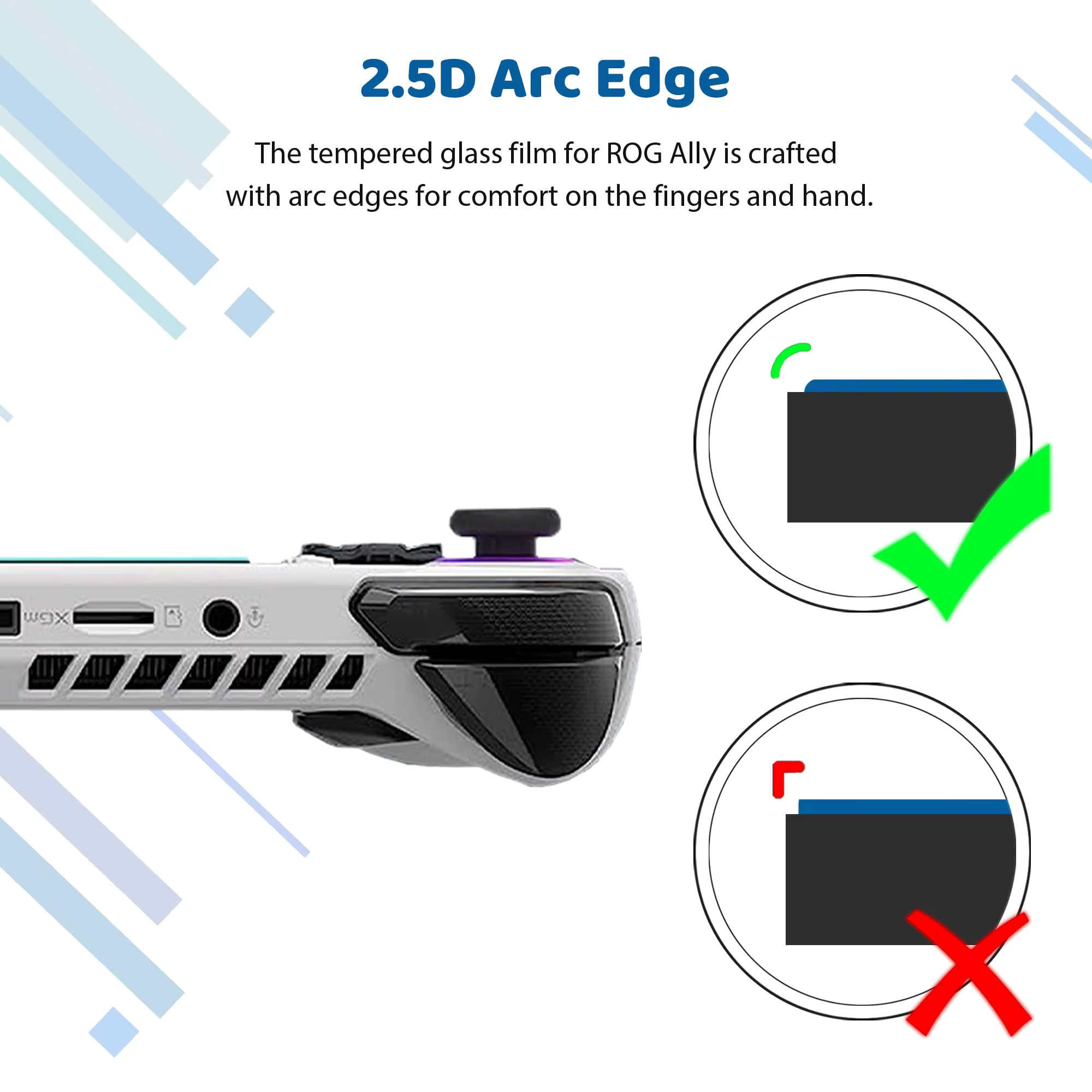 Protecteur d'écran en verre trempé pour Console de jeu Asus ROG Ally