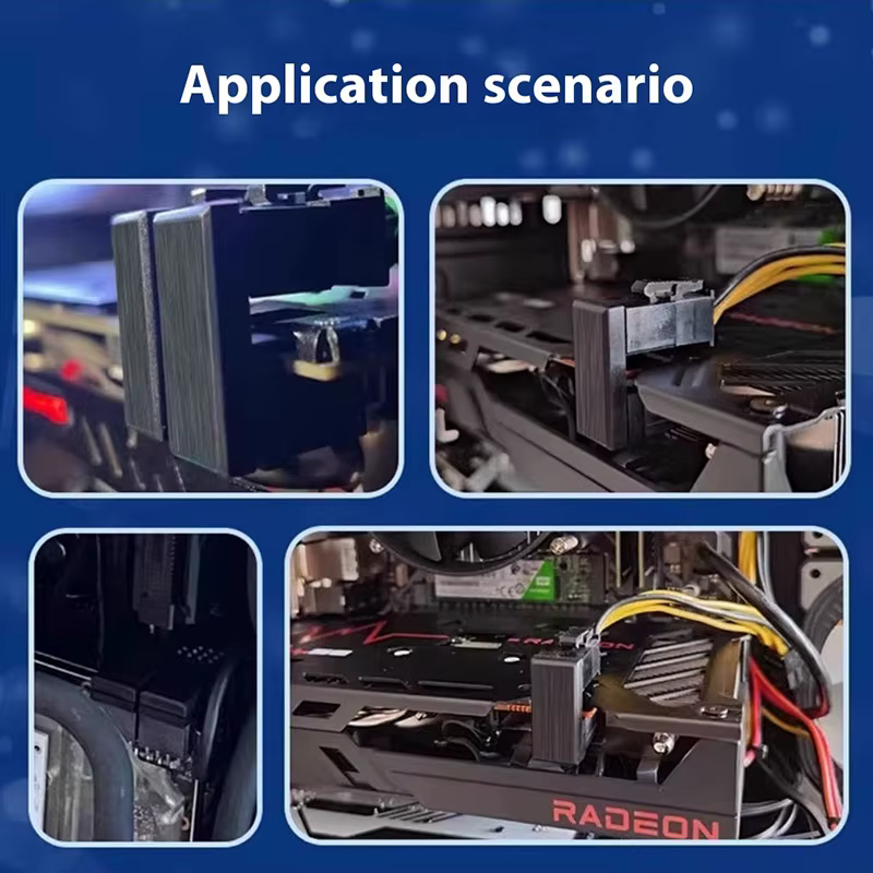 Carte graphique 180 ° Connecteur adaptateur d'alimentation coudé GPU PSU