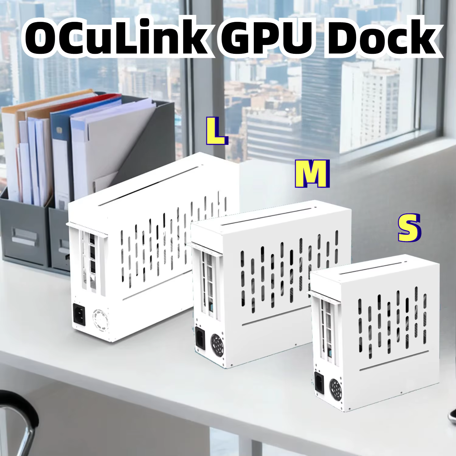 Support de carte graphique externe pour ordinateur portable EGPU - Base métallique pour cartes vidéo GPU - Dock Oculink/M.2 NVMe PCIe 4.0 X4 - Boîtier externe pour PC