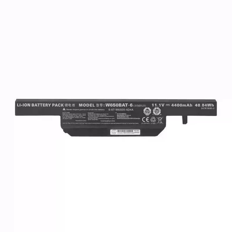 Nouvelle batterie d'ordinateur portable pour Clevo W650BAT-6 6-87-W650-4E42 K590C-I3 K610C-I5 K570N-I3 K710C-I7 G150S K650D K750D K4 K5 P4