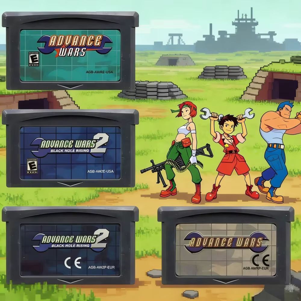 Cartouche de jeu vidéo USA/EUR Advance Wars GBA 32 bits pour console GBA