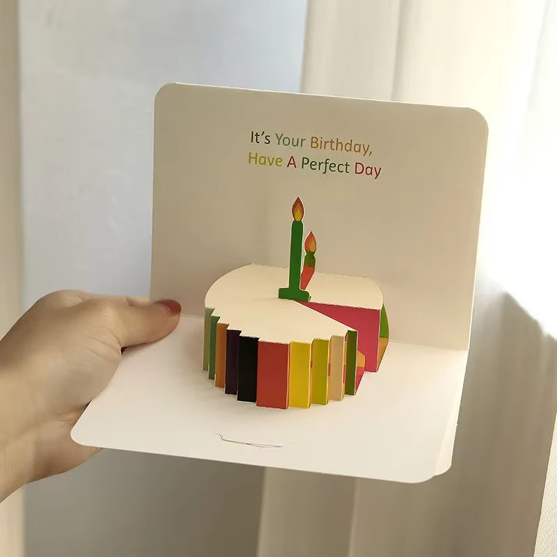 Carte d'anniversaire pop-up 3D avec enveloppe, cartes de vœux d'anniversaire, fournitures de fête parfaites, super cadeau pour les amoureux de la famille et des amis
