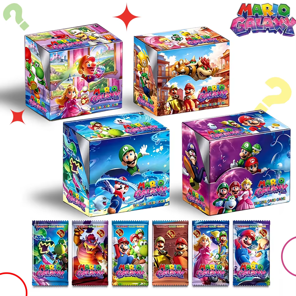 Nouvelles cartes de jeu Mario Bros, 36 pièces, collection de cartes à collectionner Super Mario, figurine, booster pack anglais, jouet de combat, cadeau