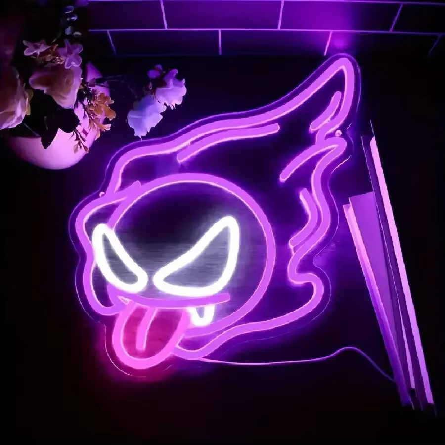 Enseigne au néon de jeu pour décor de salle de jeux