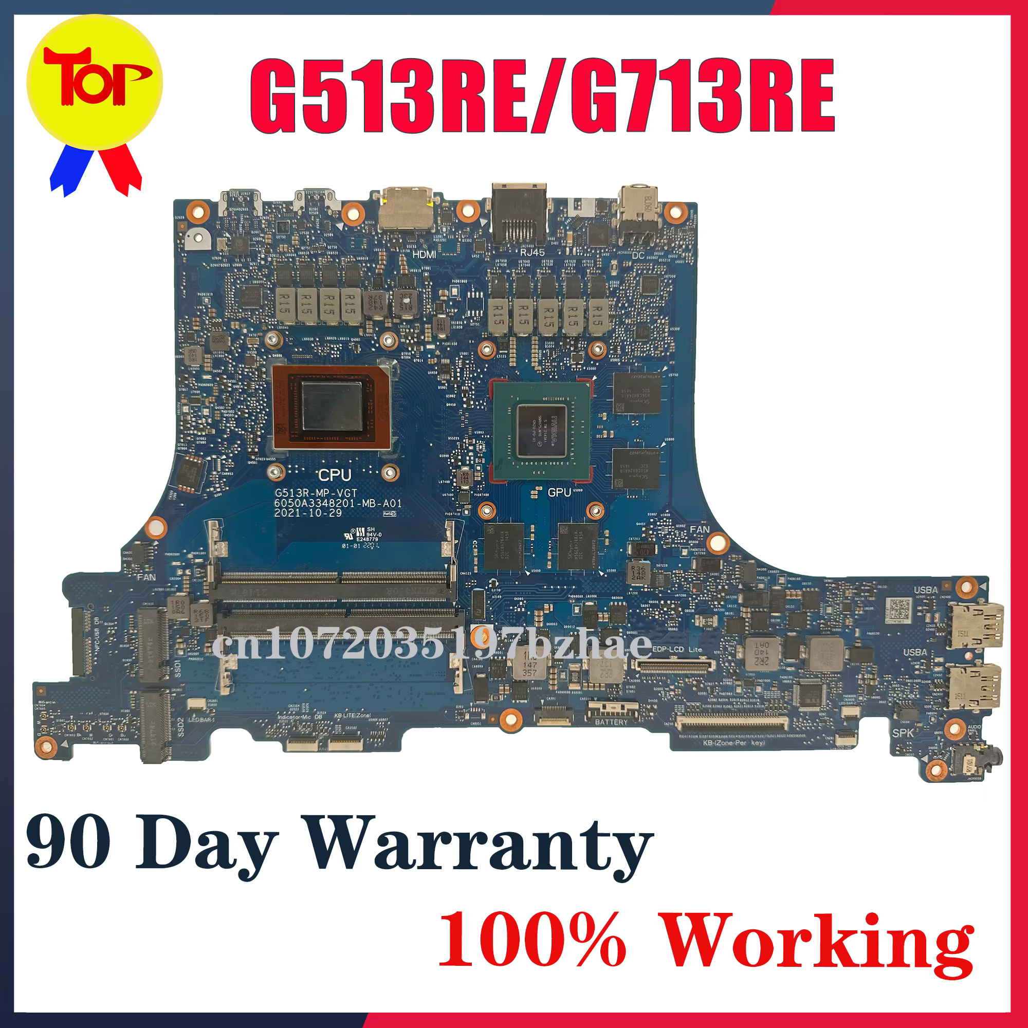 Carte mère G513R pour ordinateur portable ASUS ROG Strix G513RC G713RC G513RE G713RE avec R7-6800H R9-6900HX RTX3050 100% testée OK