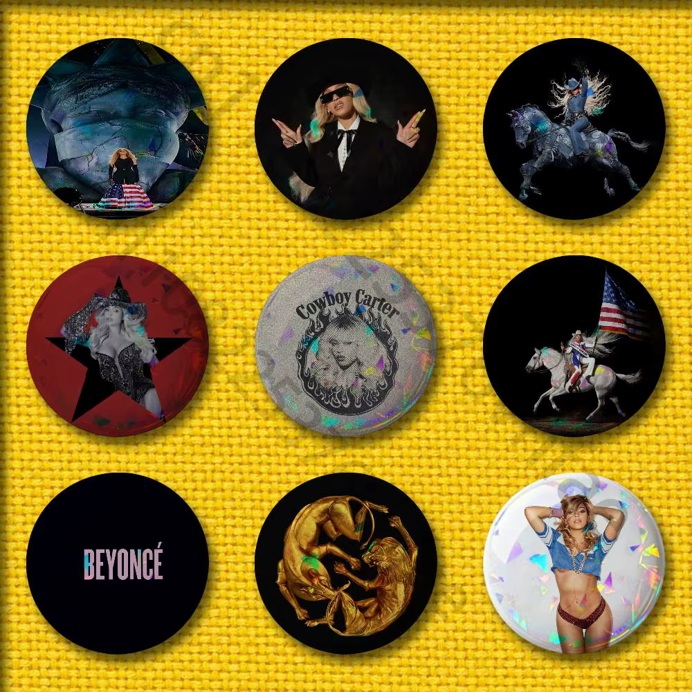 B-beyonce Cowboy Carter limonade Badges 75mm 25mm 44mm 32mm 58mm broche ronde Souvenir vêtements Cosplay cadeau accessoires