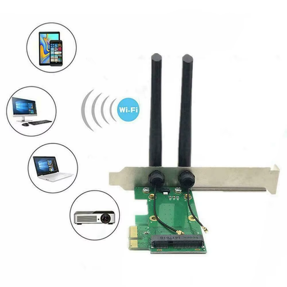 Carte sans fil WiFi Mini PCI-E Express vers adaptateur