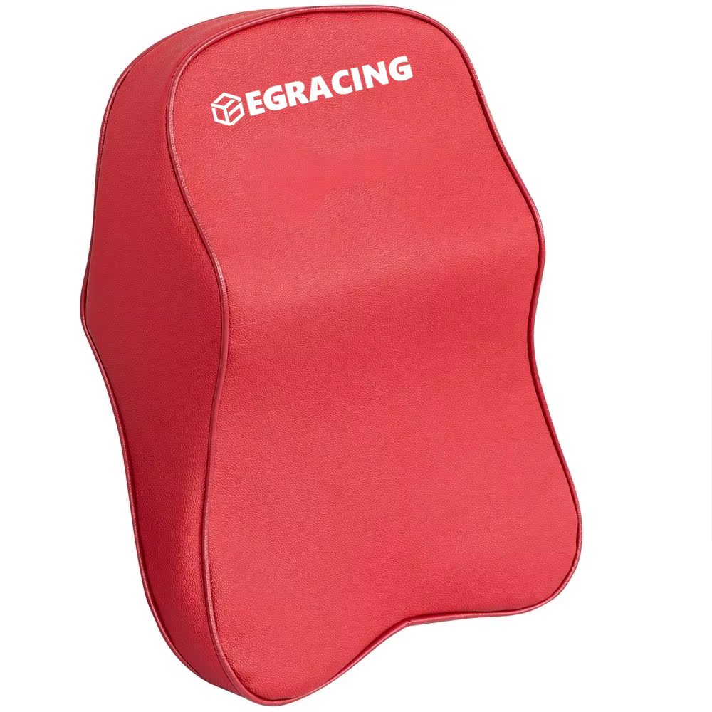 Chaise de jeu ergonomique pivotante moderne rouge avec dossier inclinable