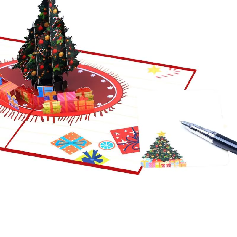 Carte voeux G6KF à main avec enveloppe pour célébration des fêtes