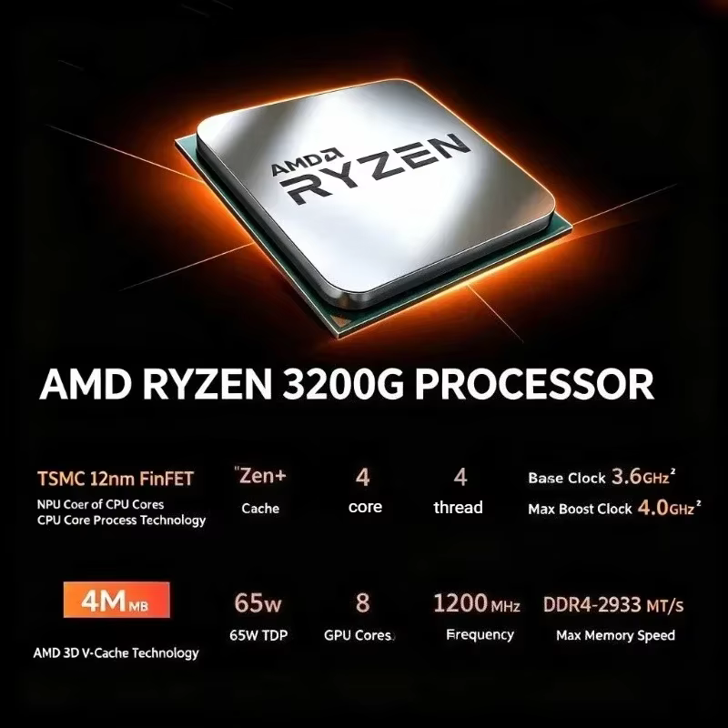 Processeur AMD Ryzen 3 3200G pour jeux sur PC