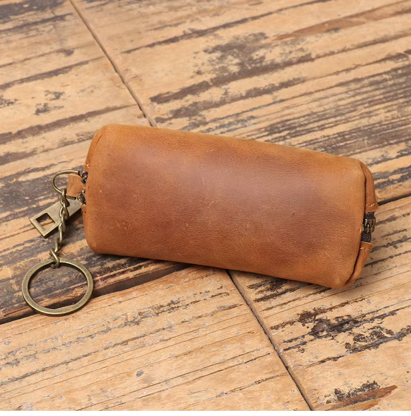 Porte-monnaie vintage avec fermeture éclair, portefeuille rétro, porte-cartes, étui à cartes, porte-clés pour femme, pochette organisatrice